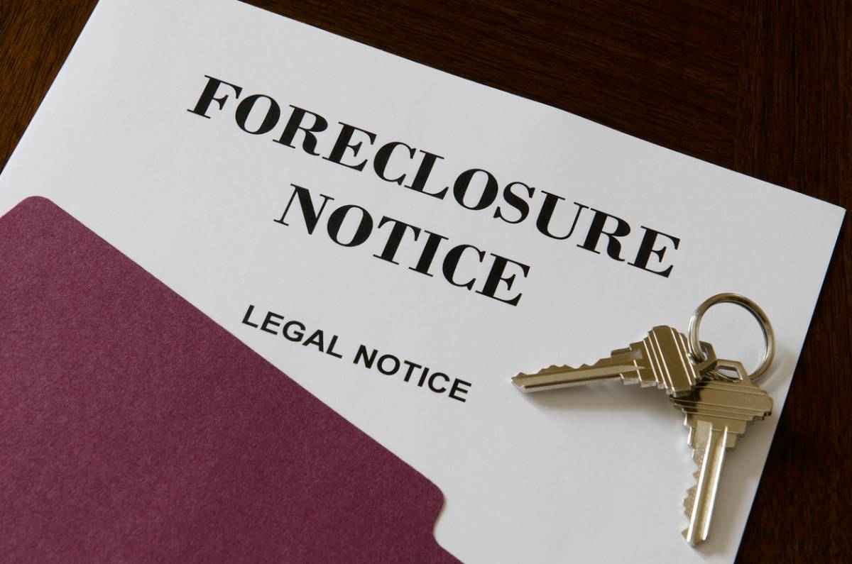 Concept image of foreclosure eviction notice